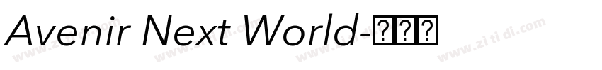 Avenir Next World字体转换